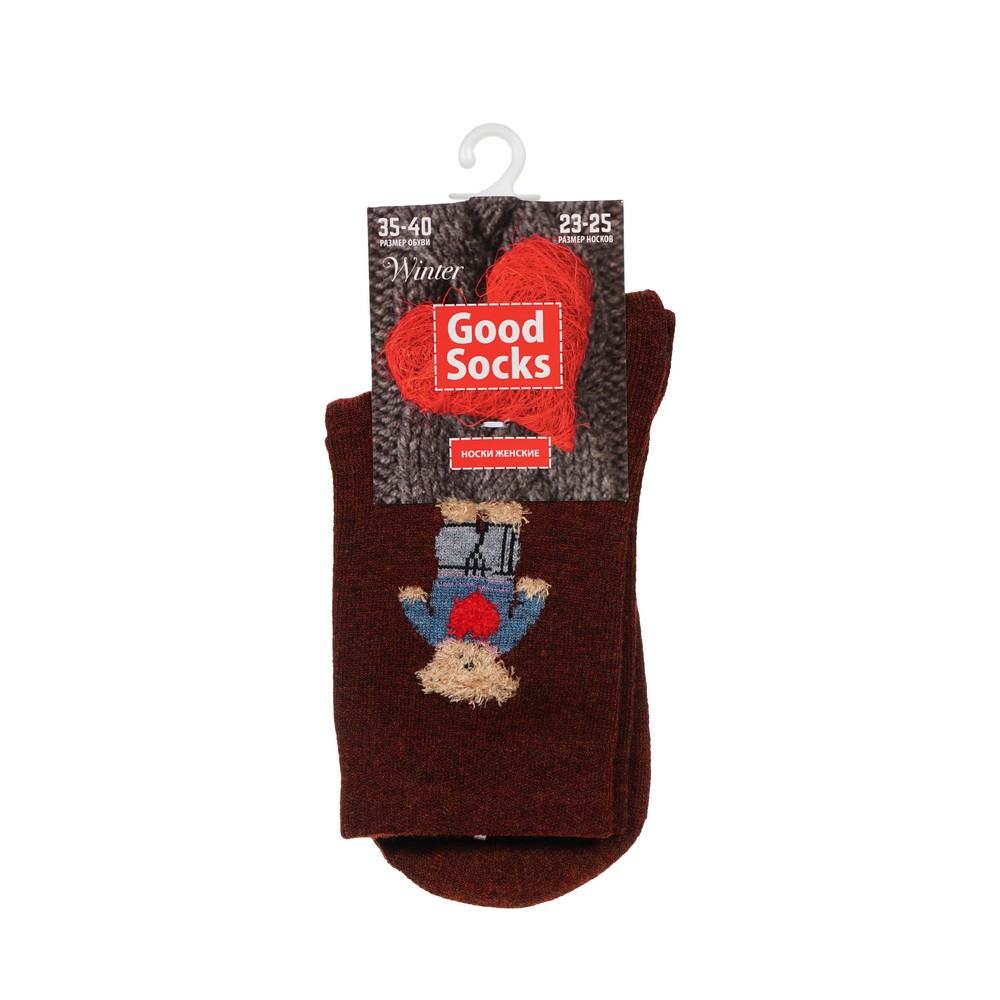 

Носки женские Good Socks WHW32572-1 коричневые 23-25, Коричневый, WHW32572-1