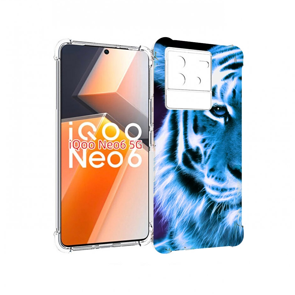 

Чехол MyPads Половина-тигра мужской для Vivo iQoo Neo 6 5G, Прозрачный, Tocco