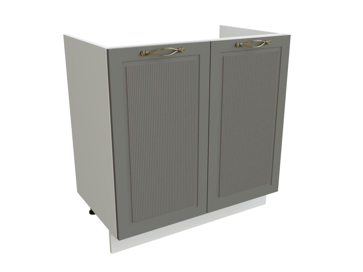 

Шкаф напольный под мойку с 2-мя две-ми SURA Моцарт Монблан софт 80x47,4x81,6 ММК-00001778, Серый