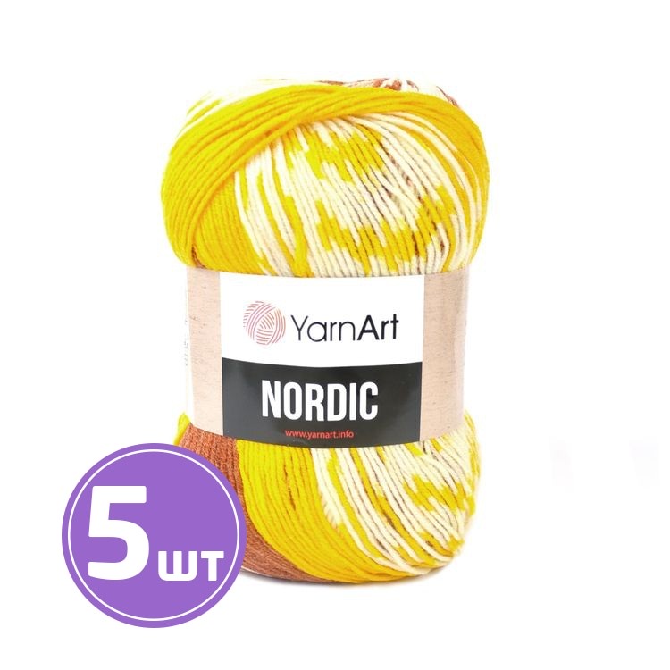 

Пряжа YarnArt Nordic 656 мультиколор 5 шт по 150 г, Разноцветный