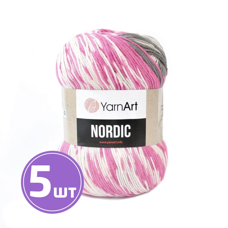 

Пряжа YarnArt Nordic 655 мультиколор 5 шт по 150 г, Разноцветный