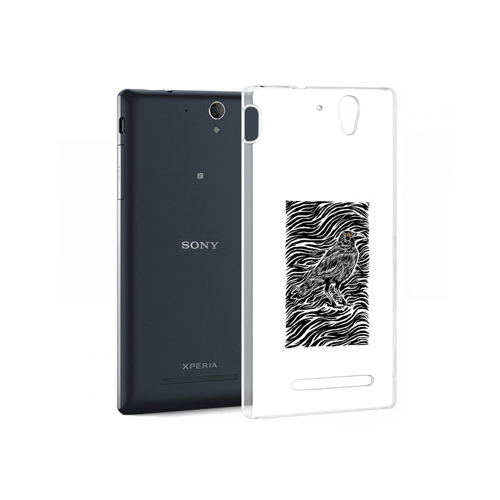 

Чехол MyPads Tocco для Sony Xperia C5 Ultra ворон в абстракции (PT16261.253.272), Прозрачный, Tocco