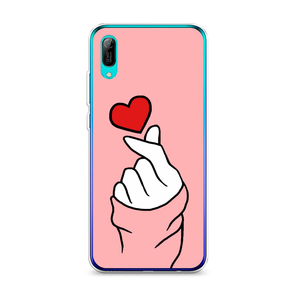 

Чехол Awog на Huawei Y6 Pro (Prime) 2019 "Милое сердечко", Белый;красный;черный, 68150-7