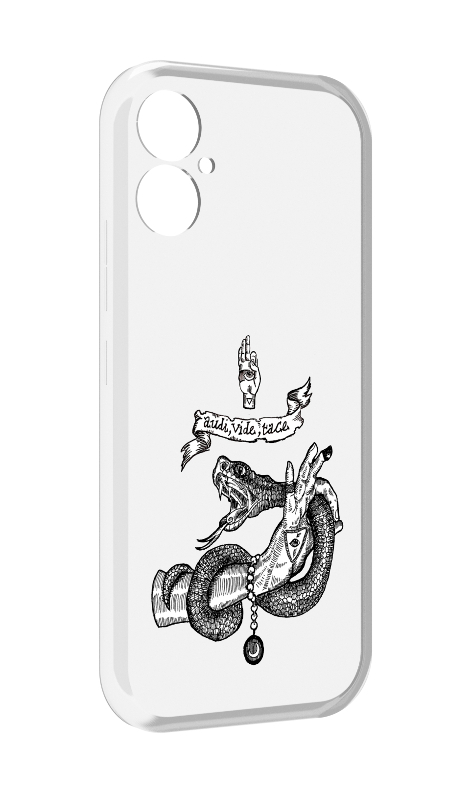

Чехол MyPads змея на руке рисунок для Tecno Spark 9 Pro \ Spark 9T, Прозрачный, Tocco
