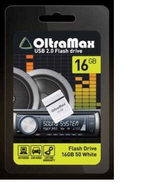 Флешка OltraMax OM016GB-mini-50-W 16GB, White