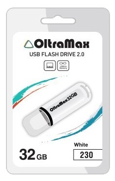 Флешка OltraMax 230 32Gb white