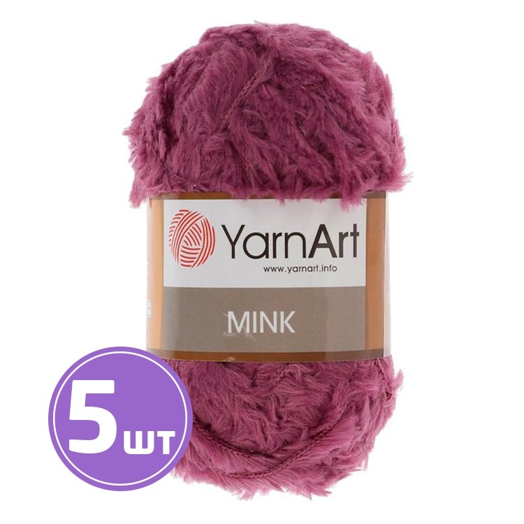 

Пряжа YarnArt Mink 338 темный орех 5 шт по 50 г, Розовый