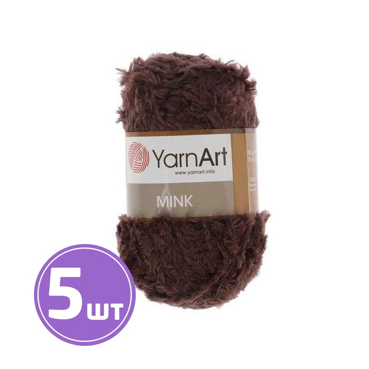 

Пряжа YarnArt Mink 333 кофе 5 шт по 50 г, Коричневый