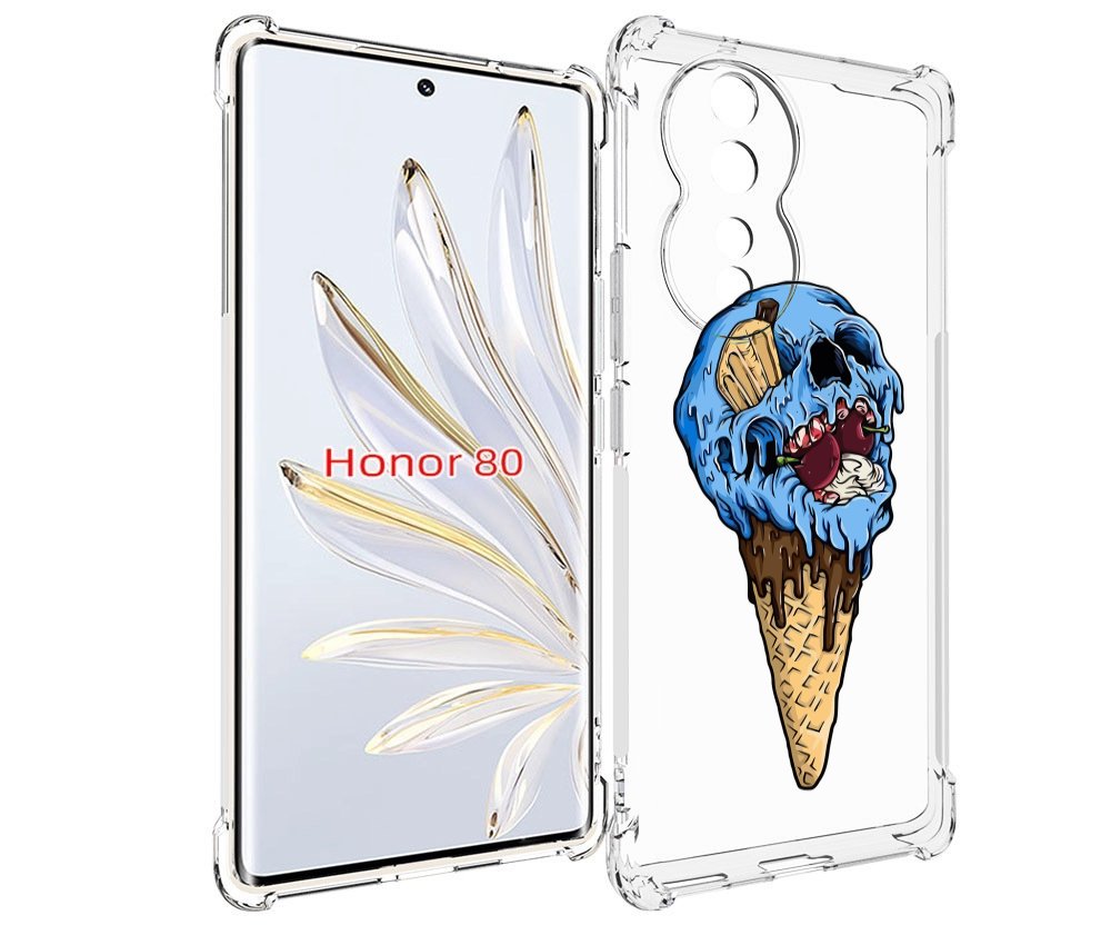 

Чехол MyPads мороженное череп для Honor 80, Прозрачный, Tocco