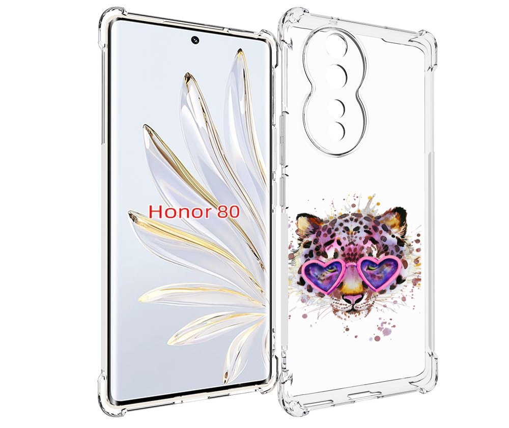 

Чехол MyPads модный леопард для Honor 80, Прозрачный, Tocco