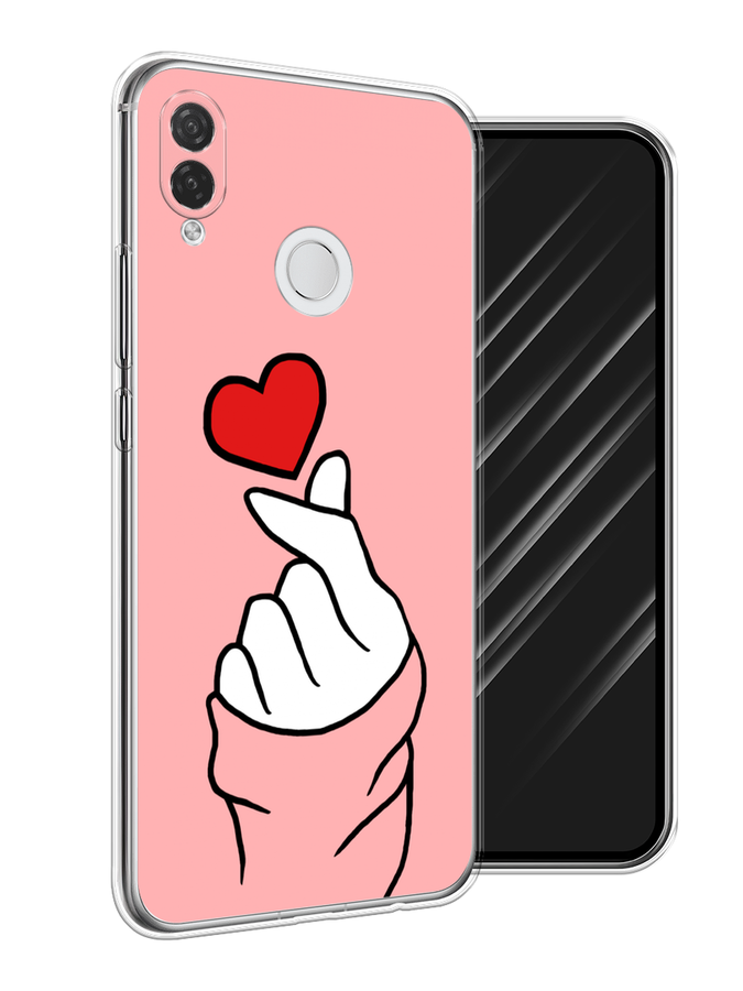 

Чехол Awog на Huawei P Smart Plus "Милое сердечко", Белый;красный;черный, 68250-7