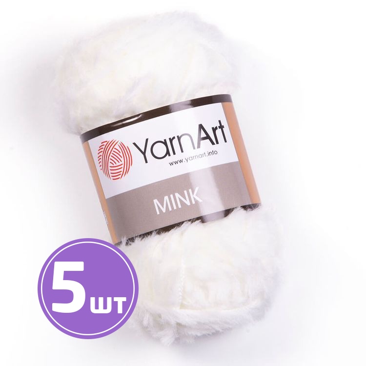 

Пряжа YarnArt Mink 330 белый 5 шт по 50 г