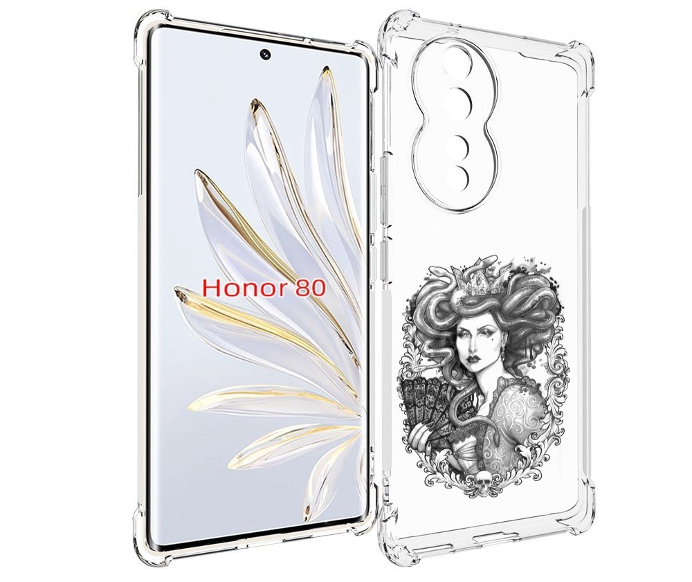 

Чехол MyPads медуза черно белый для Honor 80, Прозрачный, Tocco