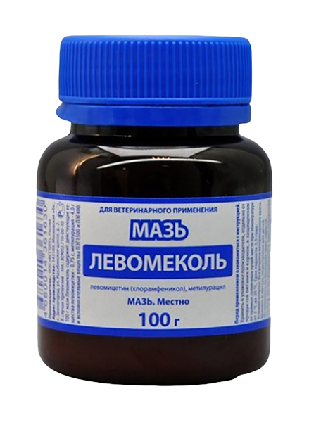 

Препарат Левомеколь мазь для животных банка, 100 г