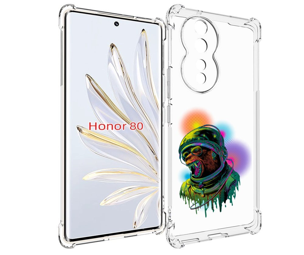 

Чехол MyPads медведь космонавт для Honor 80, Прозрачный, Tocco