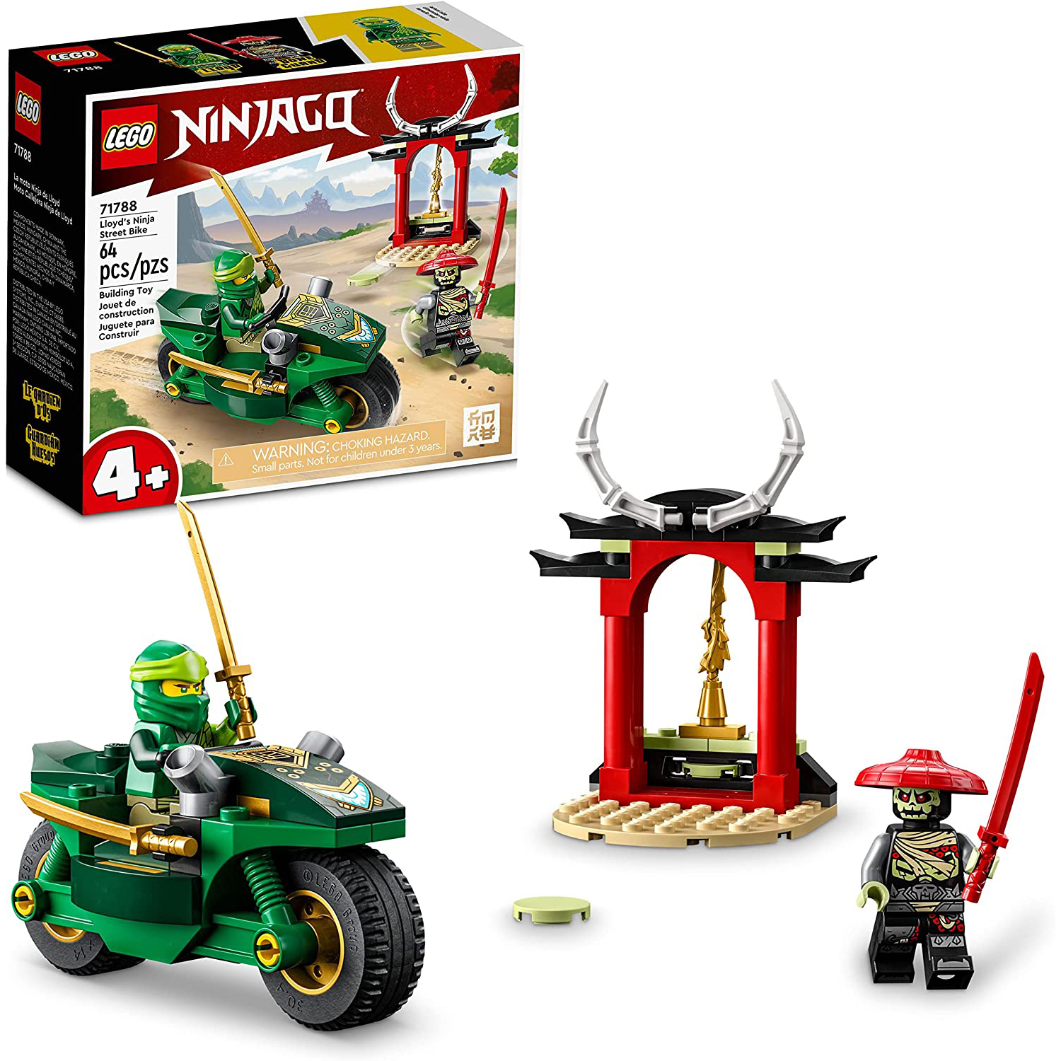 Конструктор LEGO NINJAGO Уличный байк Ллойда, 64 детали, 71788 конструктор lego ninjago битва роботов эво ллойда 223 детали