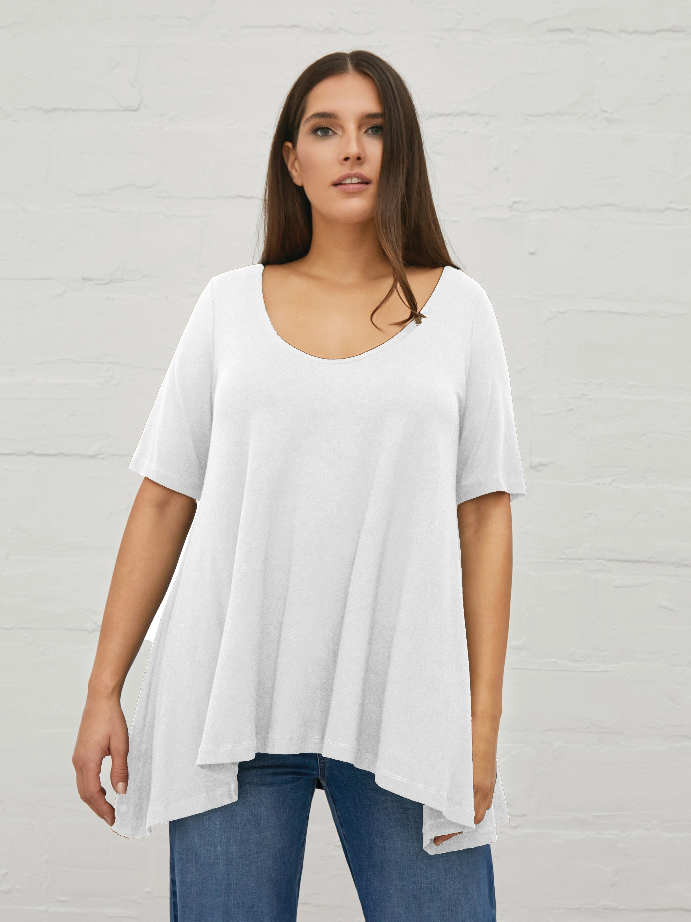 фото Футболка женская mat fashion plus size_1507 белая one size