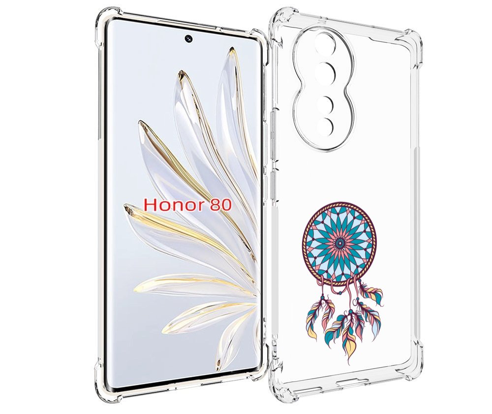 

Чехол MyPads ловец снов синий для Honor 80, Прозрачный, Tocco