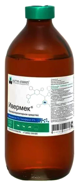 

Антигельминтик для сельскохозяйственных животных НИТА-ФАРМ, 1%, флакон 500 мл