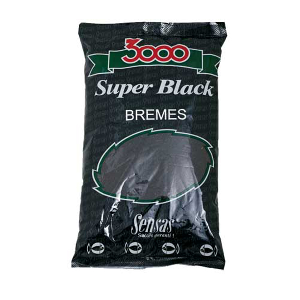 Прикормка Sensas 3000 Super Black Bremes 1000 г, натуральный