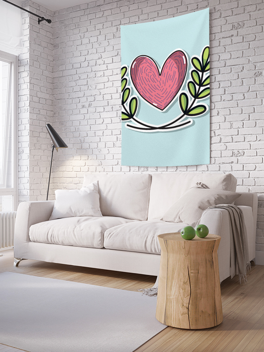 

Вертикальное фотопанно на стену JoyArty Сердце с веточками 150x200 см, Сердце с веточками