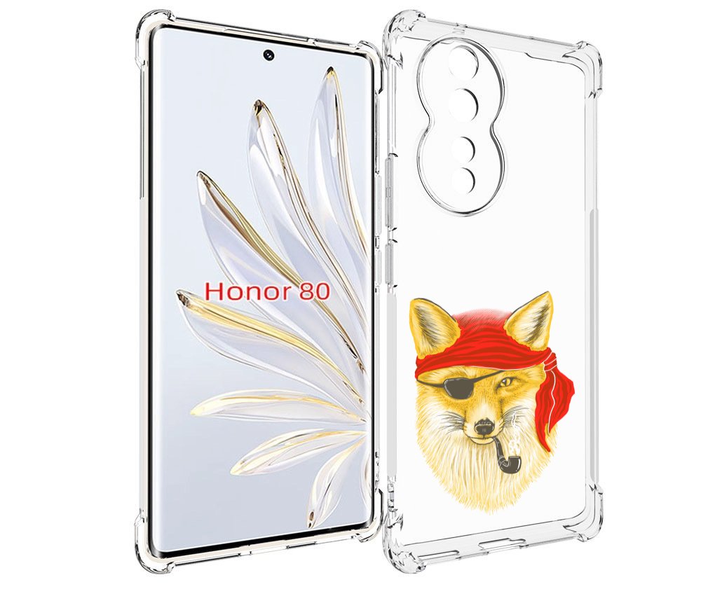 

Чехол MyPads лиса-пират для Honor 80, Прозрачный, Tocco