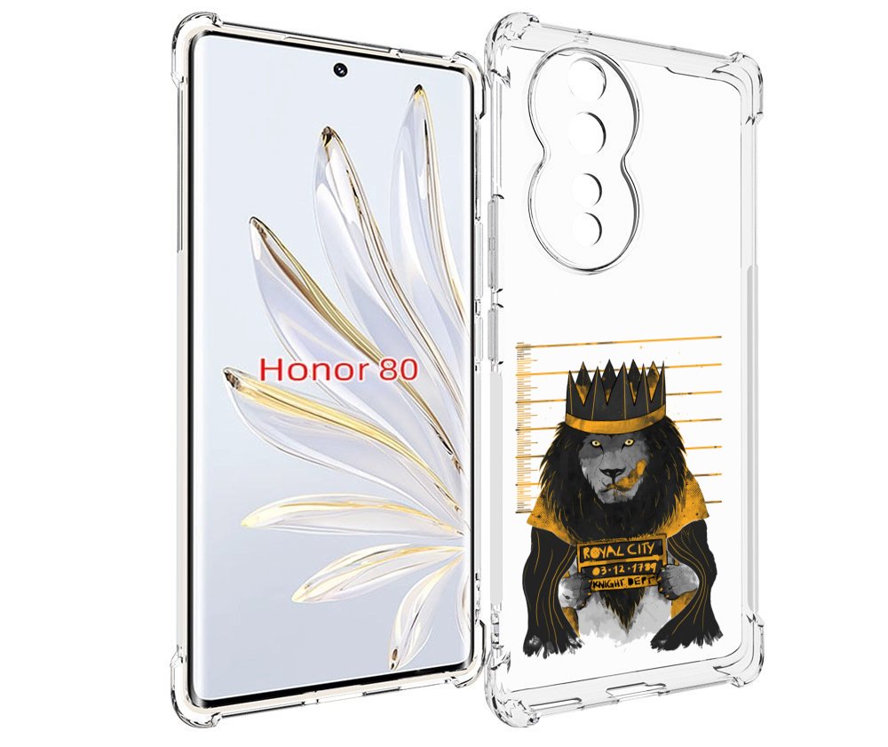 

Чехол MyPads лев в законе для Honor 80, Прозрачный, Tocco