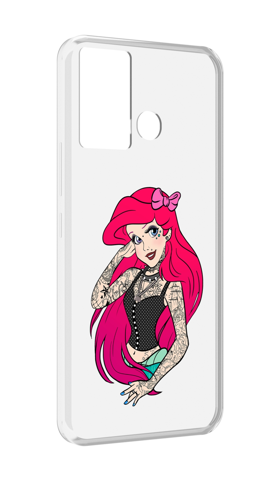 

Чехол MyPads татуированная-принцесса женский для Infinix Hot 12 Play, Прозрачный, Tocco