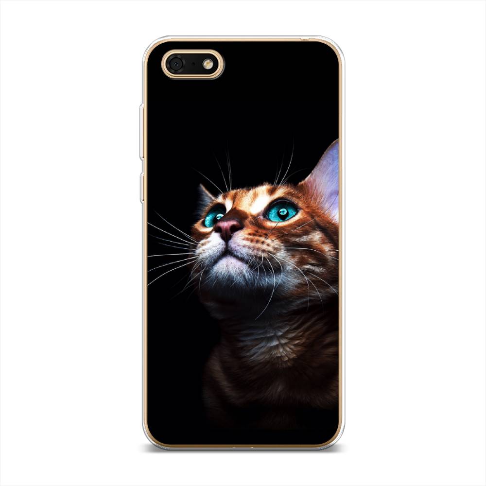 

Чехол Awog на Huawei Y5 Prime 2018 "Мечтательный кот", Коричневый, 66350-1