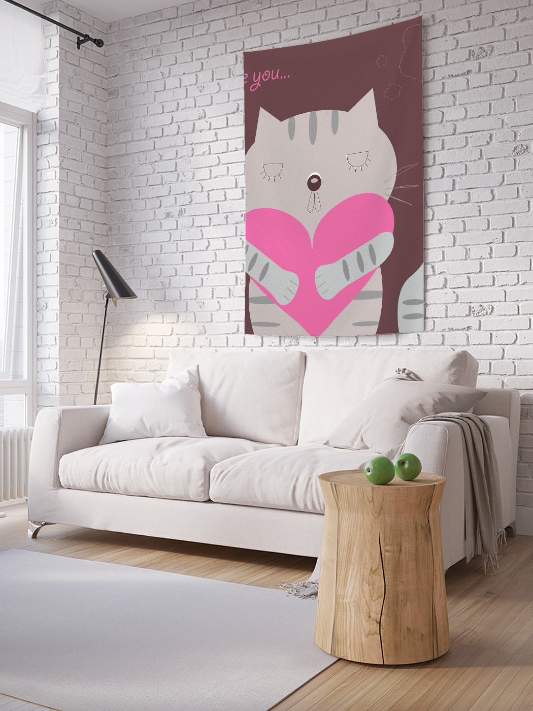

Вертикальное фотопанно на стену JoyArty Кот романтик 150x200 см, Кот романтик