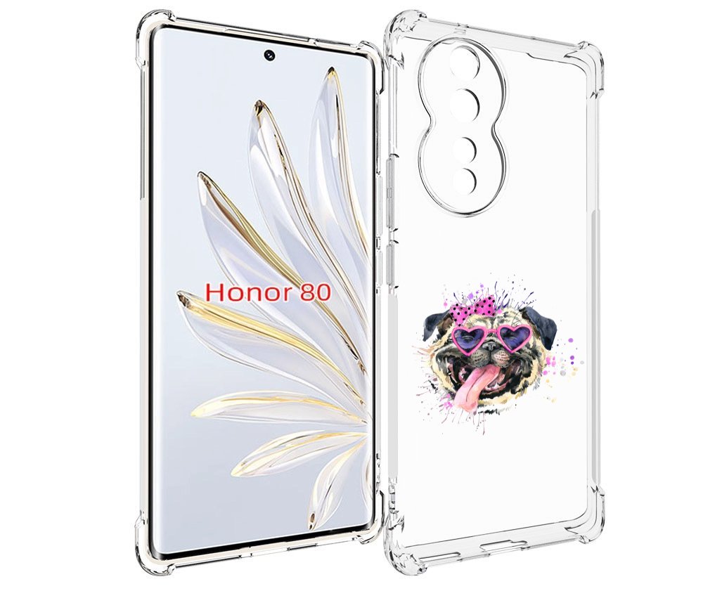 

Чехол MyPads Веселая собака для Honor 80, Прозрачный, Tocco