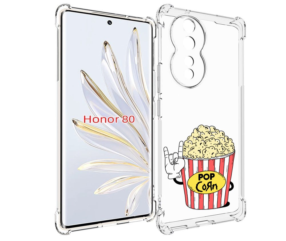 

Чехол MyPads крутой попкорн для Honor 80, Прозрачный, Tocco