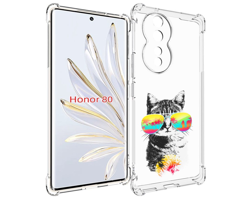 

Чехол MyPads крутой кот для Honor 80, Прозрачный, Tocco
