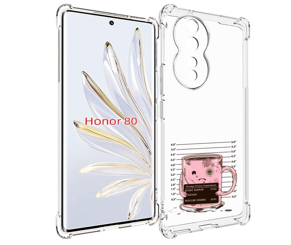

Чехол MyPads кружка для Honor 80, Прозрачный, Tocco