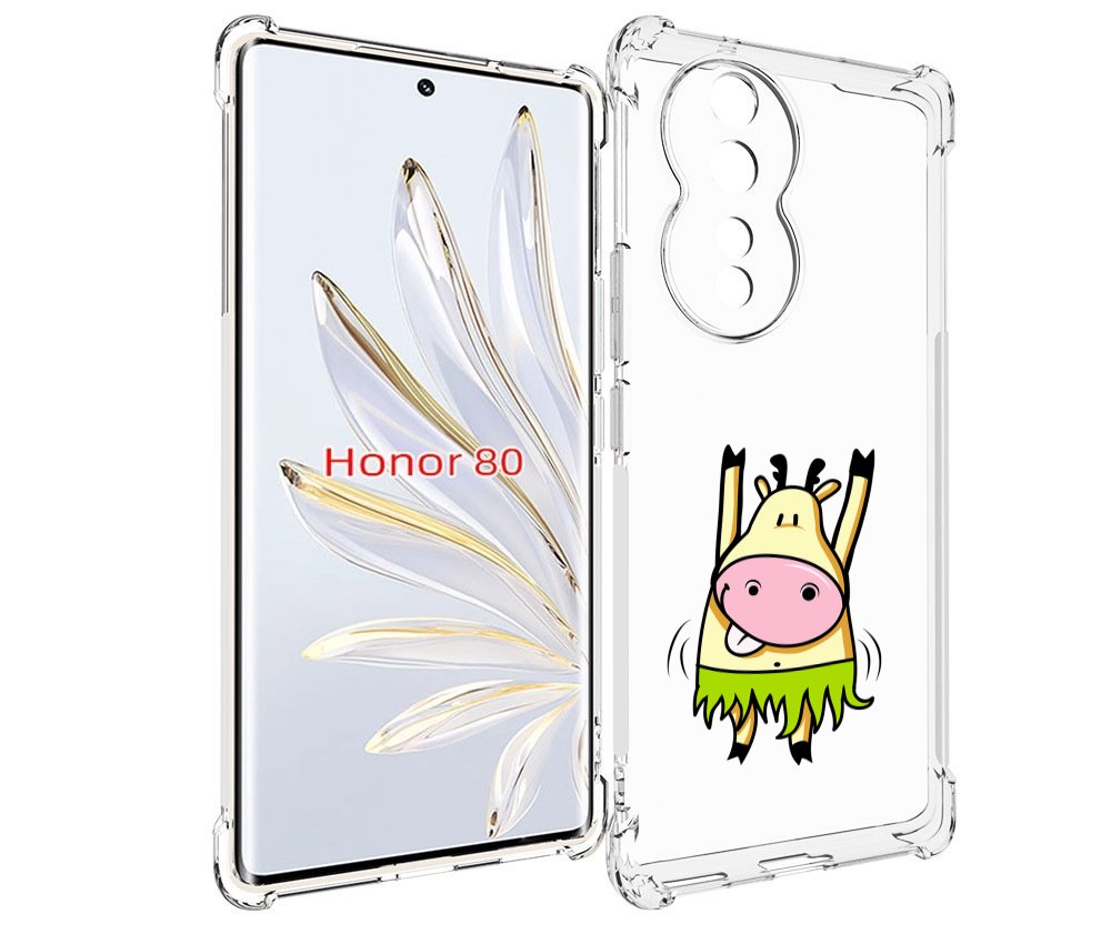 

Чехол MyPads Веселая корова для Honor 80, Прозрачный, Tocco