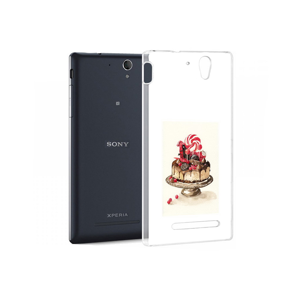 

Чехол MyPads Tocco для Sony Xperia C5 Ultra вкусный торт (PT16261.253.262), Прозрачный, Tocco