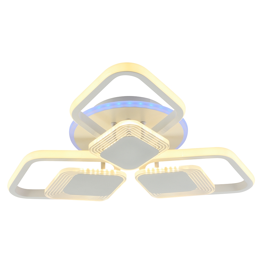 фото Светодиодная диммируемая люстра profit light с пду 5893/3+3b wht 108w+6,5w rgb