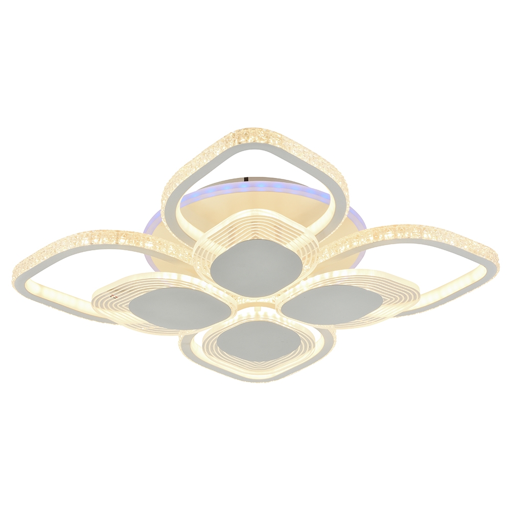 

Светодиодная диммируемая люстра Profit Light с ПДУ 5892/4+4B WHT 248W+8W RGB