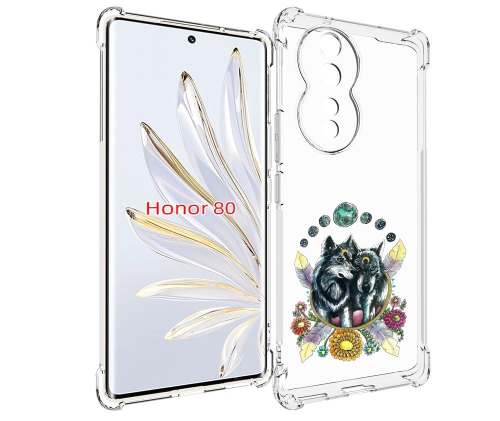 

Чехол MyPads красивые волки абстракция для Honor 80, Прозрачный, Tocco