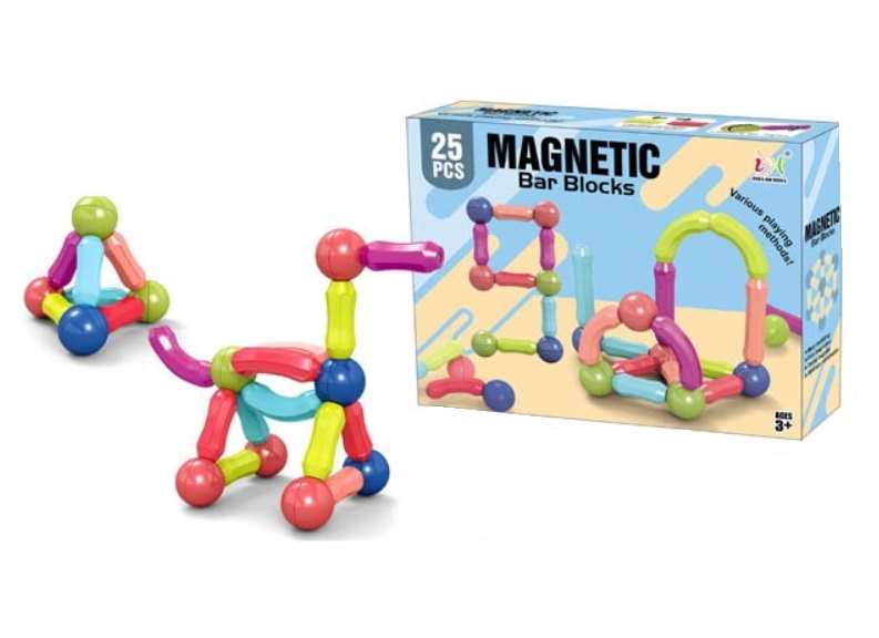 Магнитный конструктор Феникс Toys Magnitic Bar Blocks, 25 деталей