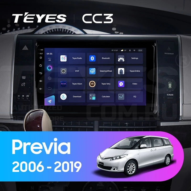 

Штатная магнитола Teyes CC3 4/32 Toyota Previa XR50 (2006-2019), CC3