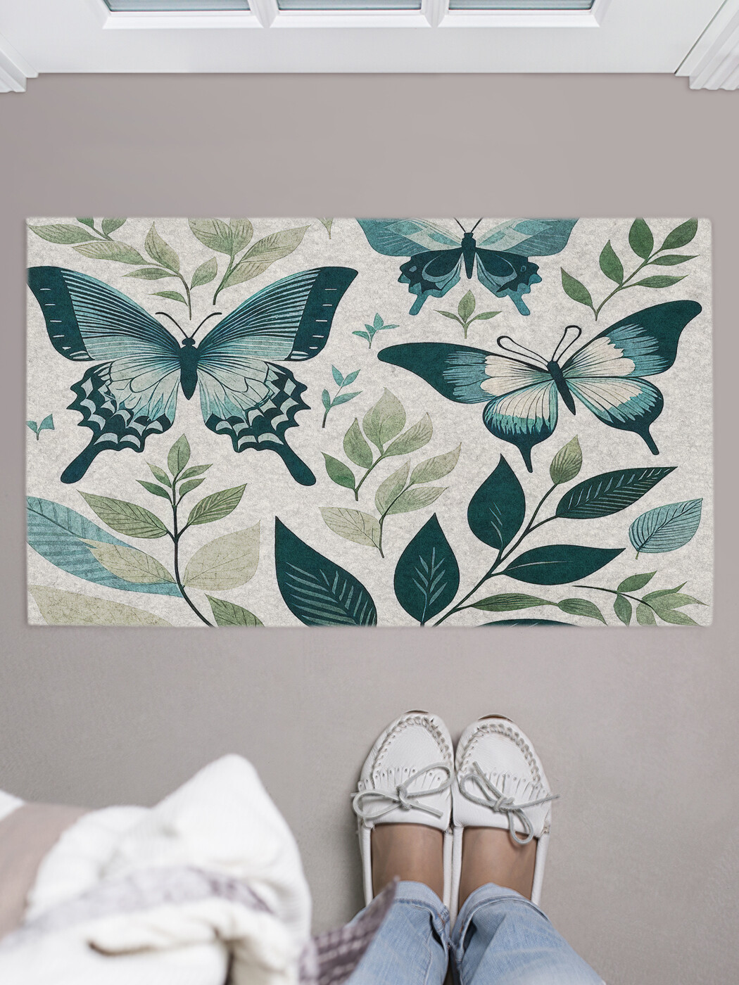 

Коврик придверный JoyArty Бабочки в росписи, door_sd3400