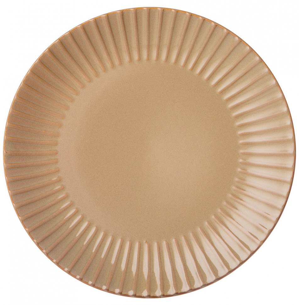 

Тарелки набор 6 шт десертные керамические для сервировки стола 19,7 см "STRIPE COLLECTION", Бежевый