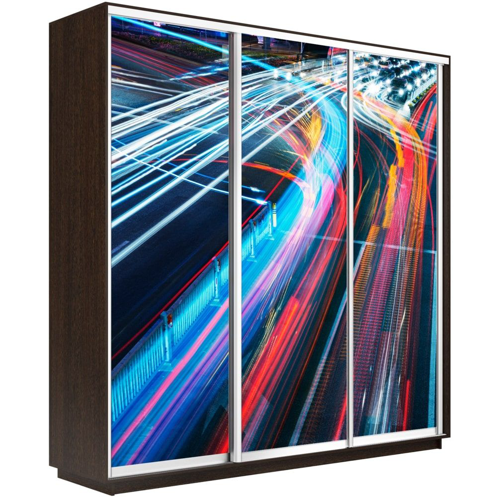 

Шкаф-купе Е1 Экспресс Фото трио Венге 180-240-60 1008