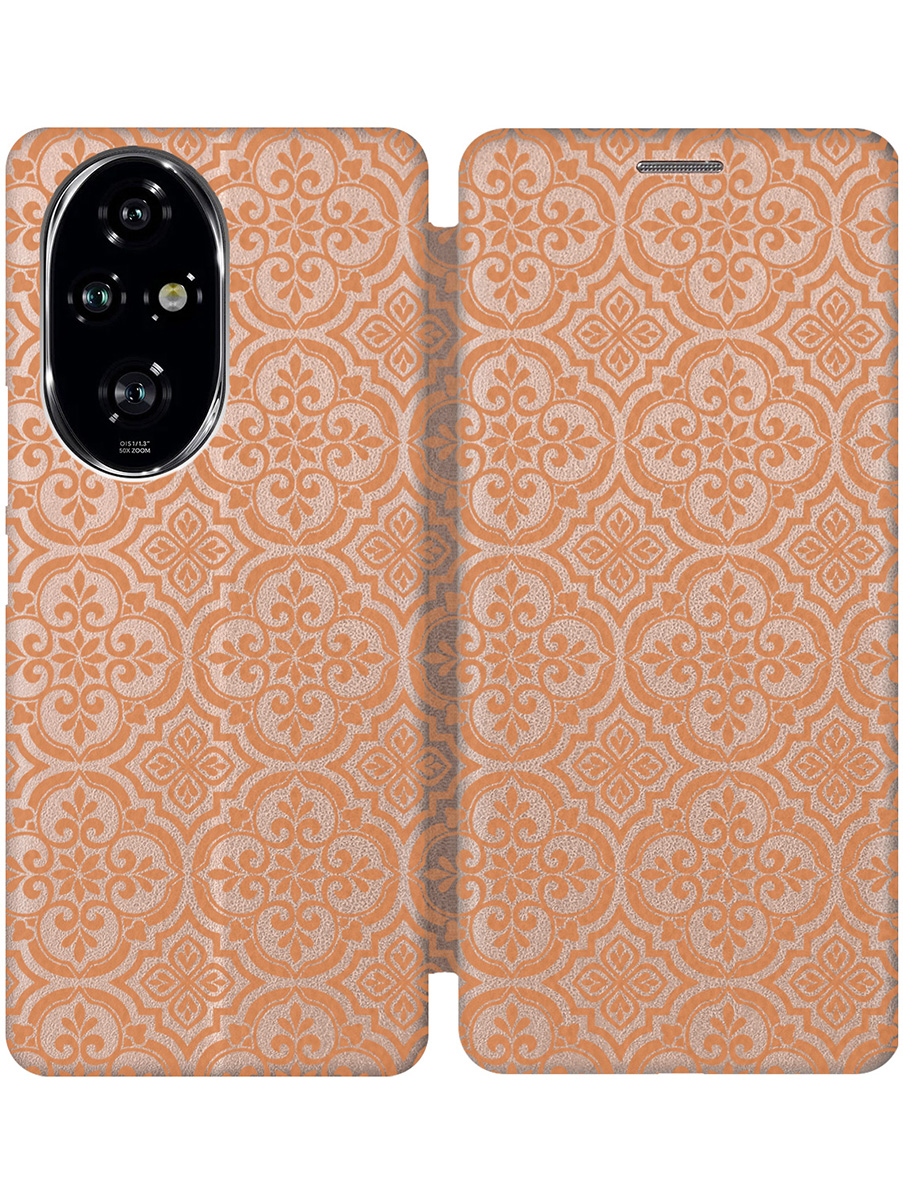 

Чехол-книжка на Honor 200 pro с принтом "Элегантный орнамент" золотой, Золотистый, 783979632