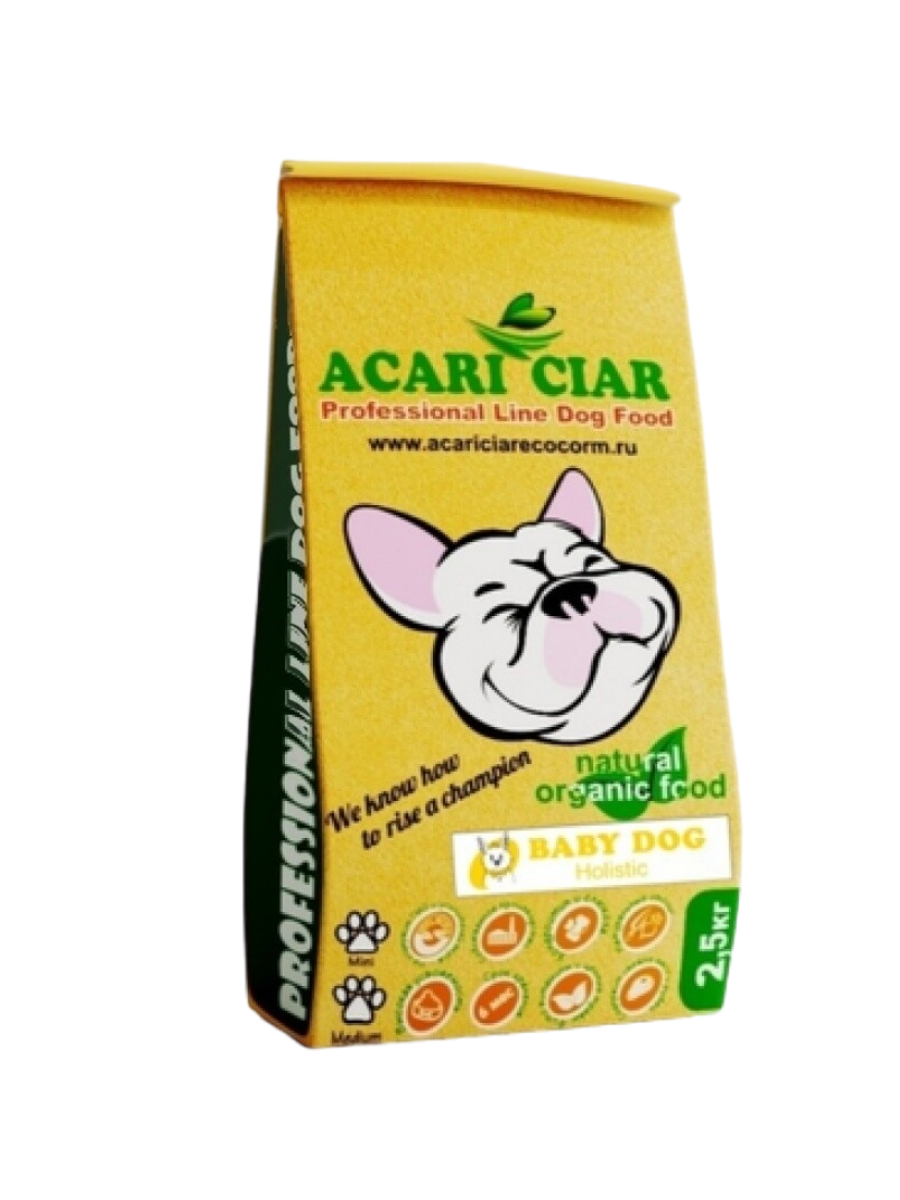 фото Сухой корм для собак acari ciar baby dog holistic для щенков, мини гранулы, 2.5 кг