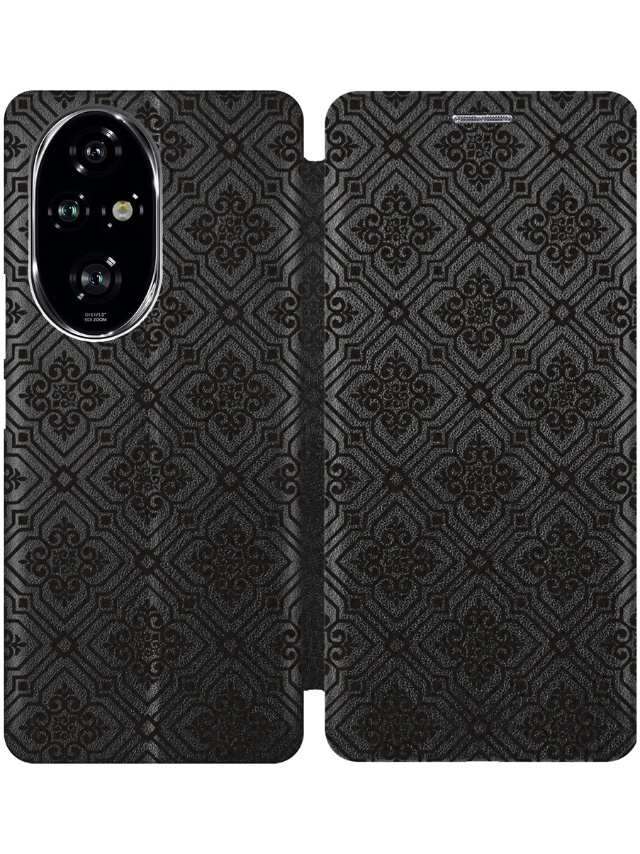 

Чехол-книжка на Honor 200 pro с принтом "Элегантный паттерн" черный, 783979632