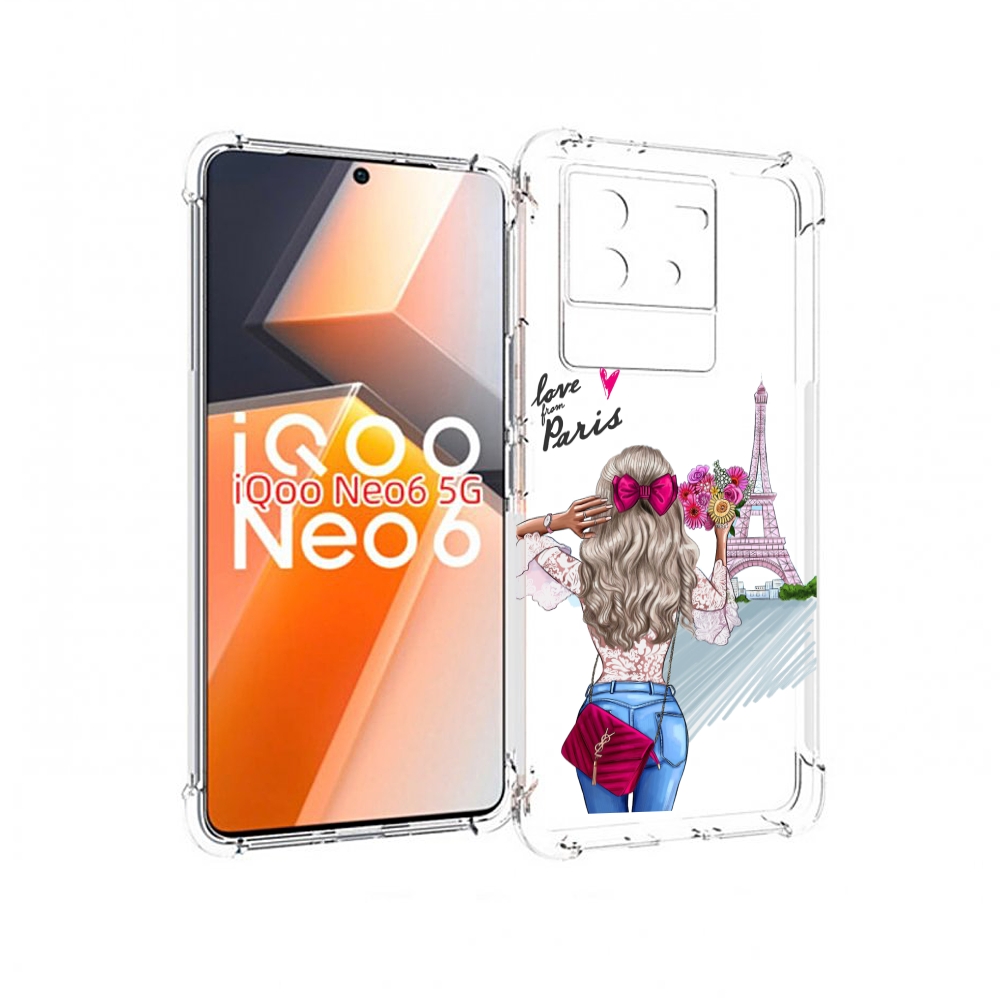 

Чехол MyPads Парижанка женский для Vivo iQoo Neo 6 5G, Прозрачный, Tocco