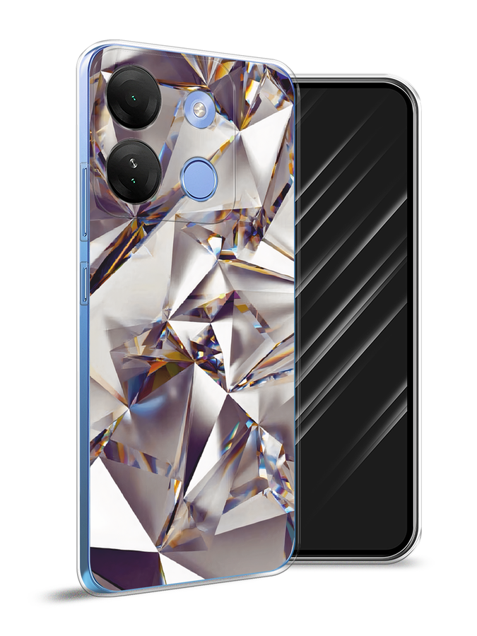 

Чехол Awog на Infinix Smart 7 HD "Бриллианты", Серебристый;бежевый, 3103850-7