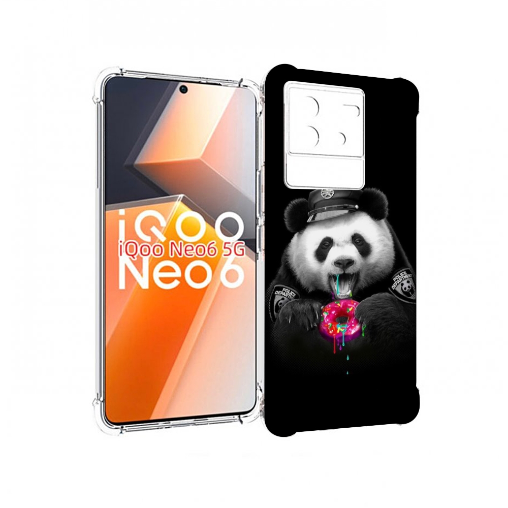 

Чехол MyPads Панда-с-пончиком для Vivo iQoo Neo 6 5G, Прозрачный, Tocco